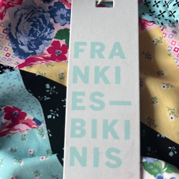 NWT Frankies Bikinis Gabe High Cut Bikini Bottom in Patchwork Size Large - Picture 12 of 13